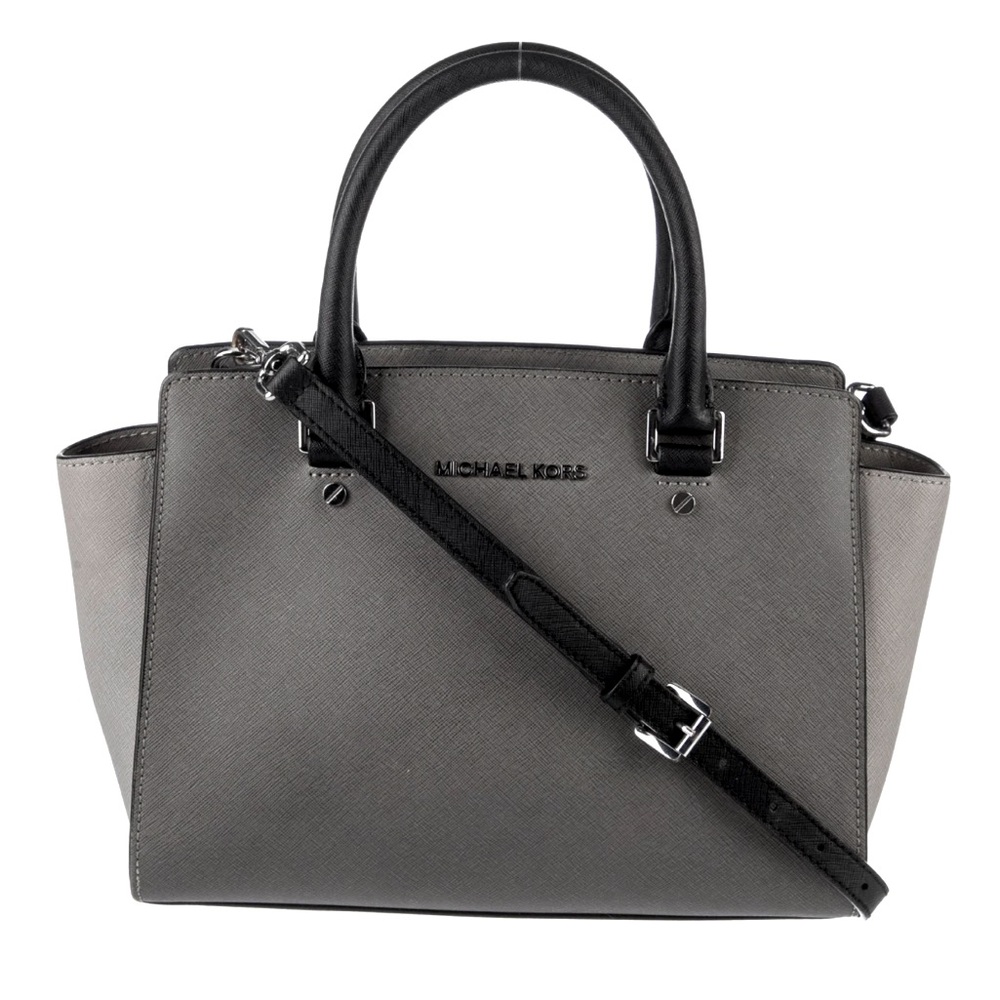 Michael Kors Authentic Selma Saffiano Leather Medium Dual Handle Satchel.